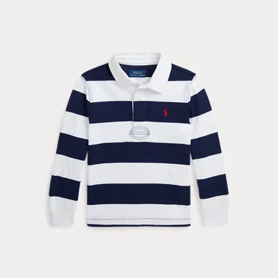 Ralph Lauren Kids' The Iconic Rugby Shirt In Blue
