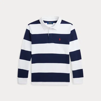 Ralph Lauren Kids' The Iconic Rugby Shirt In Blue