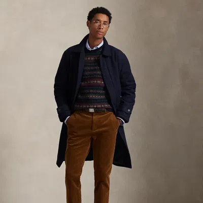 Ralph Lauren The Langdon Wool Walking Coat In Blue