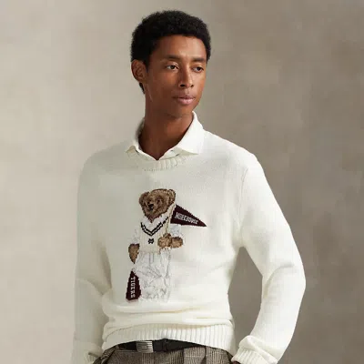Ralph Lauren The Morehouse College Polo Bear Sweater In Purple