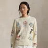 Ralph Lauren The Oak Bluffs Sampler Rollneck Sweater In Animal Print