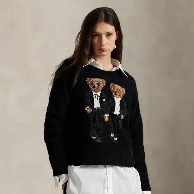 Ralph Lauren The Ralph & Ricky Tuxedo Bear Sweater In Black