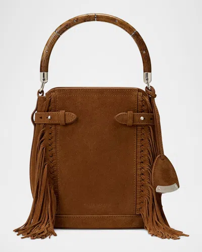 Ralph Lauren The Ralph Calf-suede Small Bucket Bag In Brown