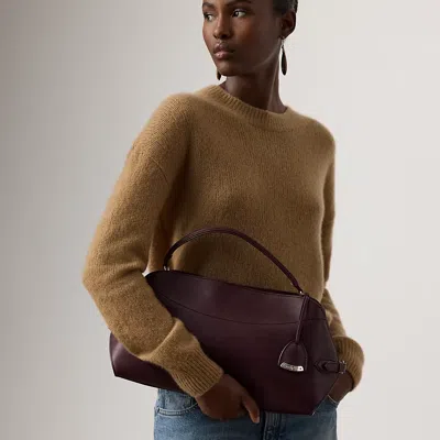 Ralph Lauren The Ralph Calfskin Shoulder Bag In Burgundy