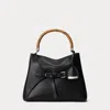 Ralph Lauren The Ralph Calfskin Top Handle In Black