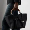 Ralph Lauren The Ralph Calfskin Tote In Black
