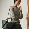 Ralph Lauren The Ralph Calfskin Tote In Green