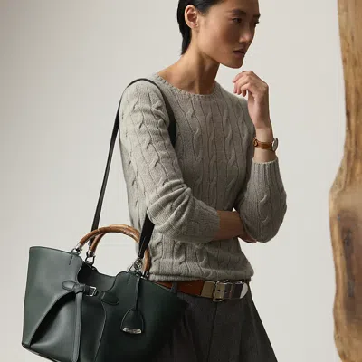 Ralph Lauren The Ralph Calfskin Tote In Green