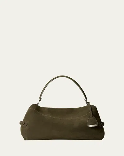 Ralph Lauren The Ralph Calf-suede Top-handle Bag In White