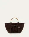 Ralph Lauren The Ralph Cashmere Suede Tote Bag In Brown