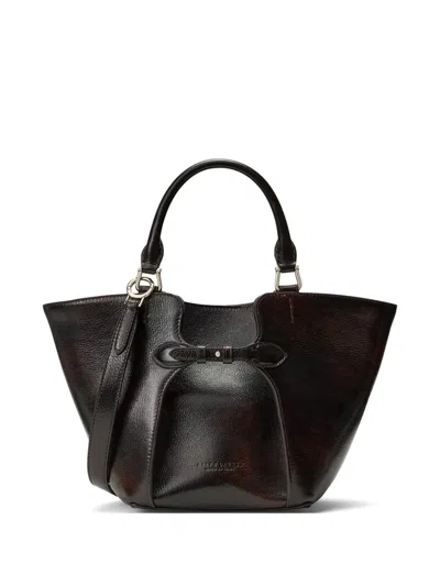 Ralph Lauren The Ralph Leather Tote Bag In Black