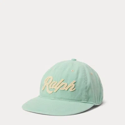 Ralph Lauren The Ralph Logo Twill Ball Cap In Green
