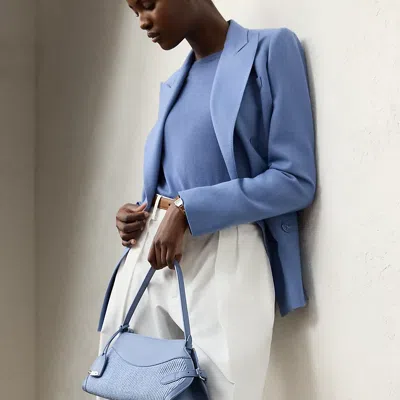 Ralph Lauren The Ralph Raffia Small Shoulder Bag In Cornflower