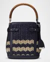 Ralph Lauren The Ralph Small Chevron Bucket Bag In Navy Mu