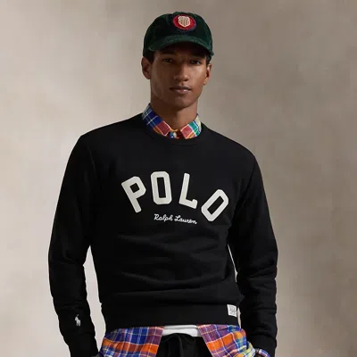 Ralph Lauren The Rl Fleece Logo Sweatshirt In Black