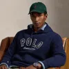 Ralph Lauren The Rl Fleece Western-logo Hoodie In Blue