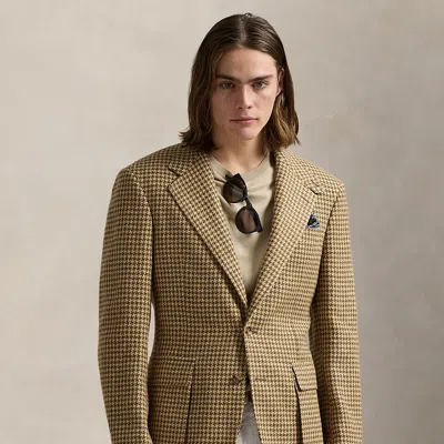 Ralph Lauren The Rl67 Houndstooth Jacket In Brown