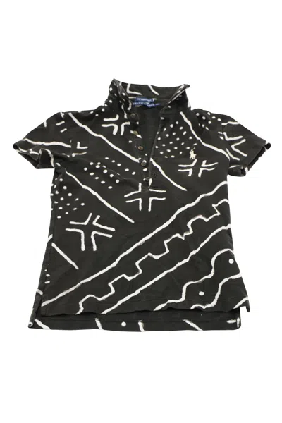 Polo Ralph Lauren The Skinny Polo Printed Shirt In Black Print Cotton