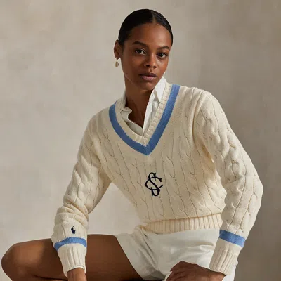 Ralph Lauren The Spelman College Cricket Sweater In White