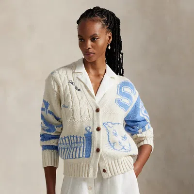 Ralph Lauren The Spelman College Patchwork Cardigan In White