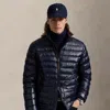Ralph Lauren The Stewart Glossed Down Jacket In Blue