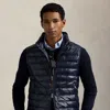 Ralph Lauren The Stewart Glossed Down Vest In Blue