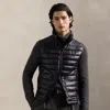 Ralph Lauren The Stewart Glossed Down Vest In Black