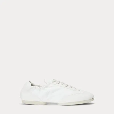 Polo Ralph Lauren The Suede Pony Ballerina Sneaker In Deckwash White In Multi