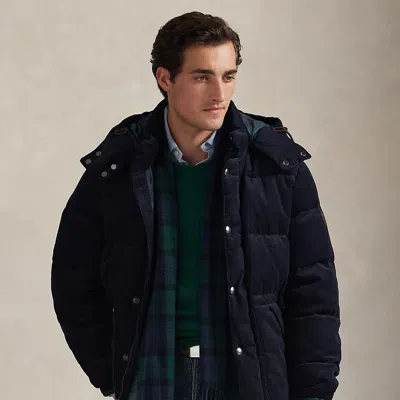 Ralph Lauren The Wainwright Corduroy Down Jacket In Blue