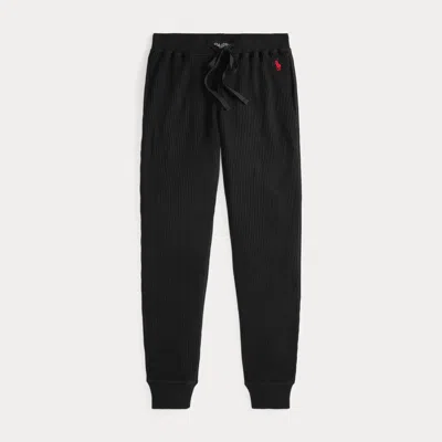 Ralph Lauren Thermal-knit Sleep Jogger In Black