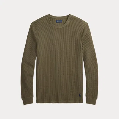 Ralph Lauren Thermal-knit Sleep Shirt In Green