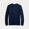 Ralph Lauren Thermal-knit Sleep Shirt In Blue