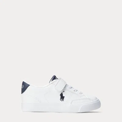 Ralph Lauren Kids' Theron Iv Faux-leather Ez Trainer In White