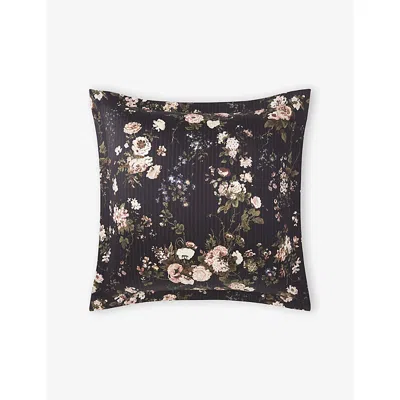 Ralph Lauren Thompson Floral-print Cotton-sateen Oxford Pillowcase 65cm X 65cm Charcoal In Multi