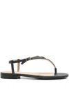 Ralph Lauren Thong-strap Logo-detail Sandals In Multi