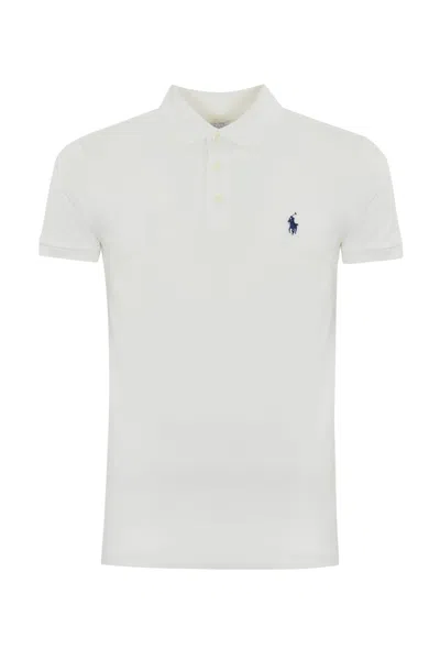 Ralph Lauren Three-button Cotton Polo With Logo In White