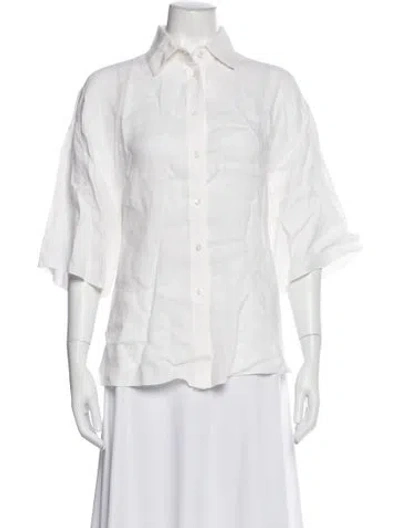 Pre-owned Ralph Lauren Three-quarter Sleeve Blouse In Neutral