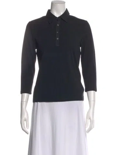 Pre-owned Ralph Lauren Three-quarter Sleeve Polo In Blue