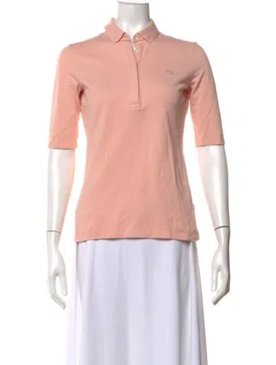 Pre-owned Ralph Lauren Three-quarter Sleeve Polo In Pink
