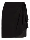Ralph Lauren Tie Detail Skirt In Black