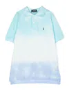 Polo Ralph Lauren Tie-dye Cotton Polo Shirt In Blue