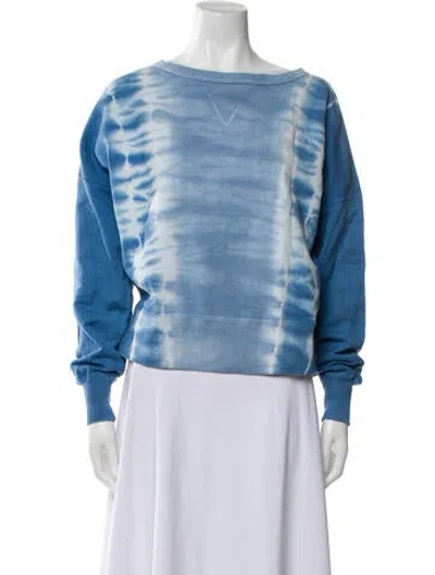 Pre-owned Ralph Lauren Tie-dye Print Bateau Neckline Sweatshirt In Black