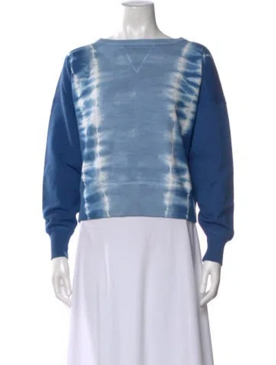 Pre-owned Ralph Lauren Tie-dye Print Crew Neck Sweatshirt In Blue