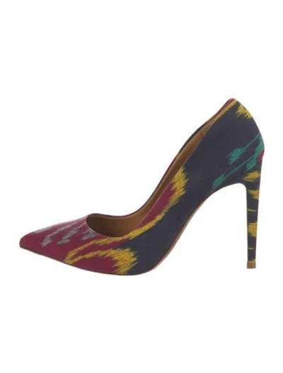 Pre-owned Ralph Lauren Tie-dye Print Pumps In Blue