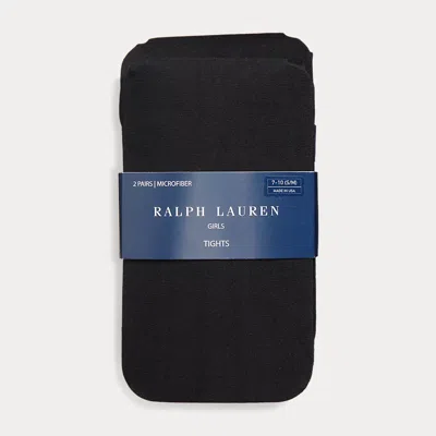 Ralph Lauren Kids' Tights 2-pack In Black