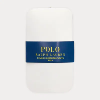 Ralph Lauren Kids' Tights 2-pack In White In Purple