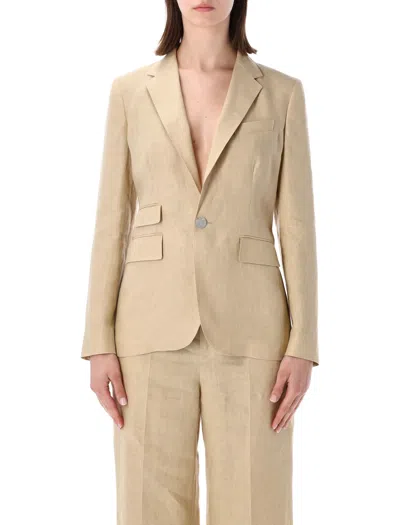 Ralph Lauren Timeless Tailored Slim-fit Linen Blazer - Size 4 In Brown