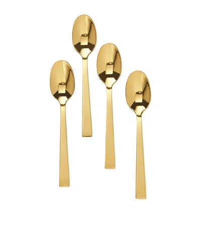 Polo Ralph Lauren Titanium Academy Demitasse Spoons In Gold