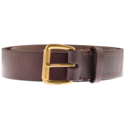 Ralph Lauren Tmbled Leather Belt Brown