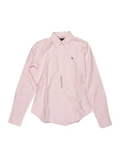 Pre-owned Ralph Lauren Babies' Toddler Boys' Long Sleeve Button Up Shirt In White